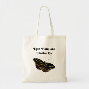 Yellow and Black Butterfly Art Nature Drawing Tote Bag