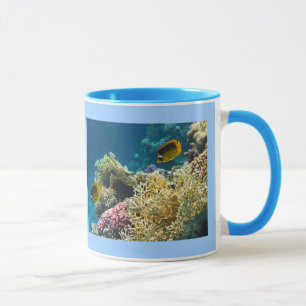 Yellow and Black Butterfly Fish Mug