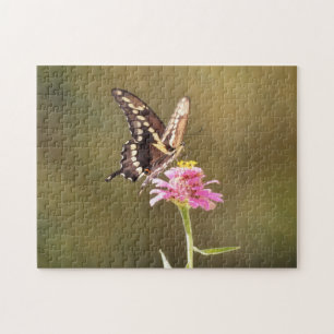 Yellow and Black Butterfly Flower Nature Puzzle