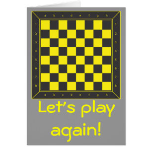 Yellow and Black Chess Table, Let's play again!