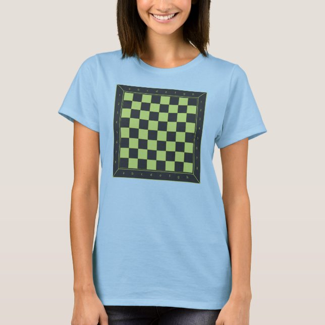 Yellow and Black Chess Table T-Shirt (Front)
