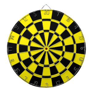 Yellow And Black Dartboard