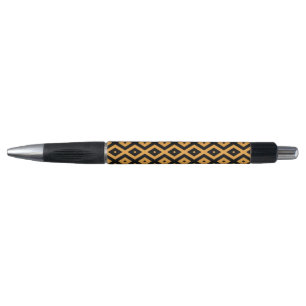 Yellow and black diamond pattern pen
