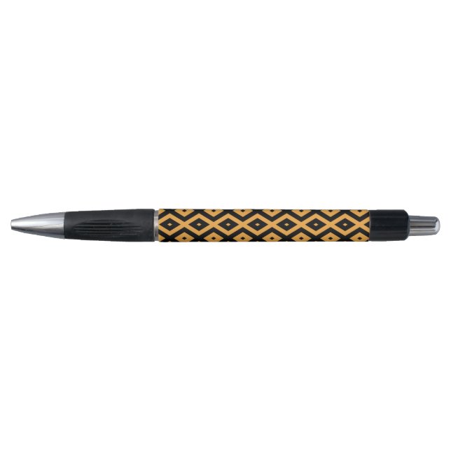 Yellow and black diamond pattern pen (Front)