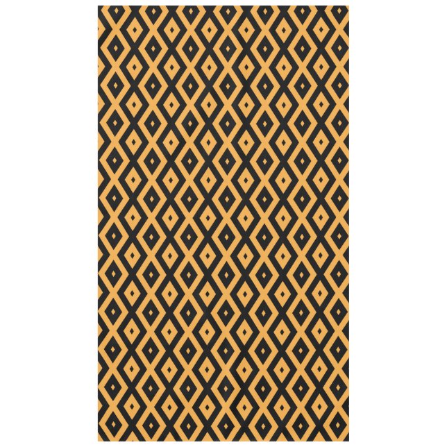 Yellow and black diamond pattern tablecloth (Front)
