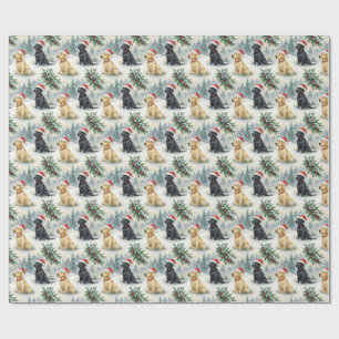 Yellow and Black Labrador Christmas Wrapping Paper