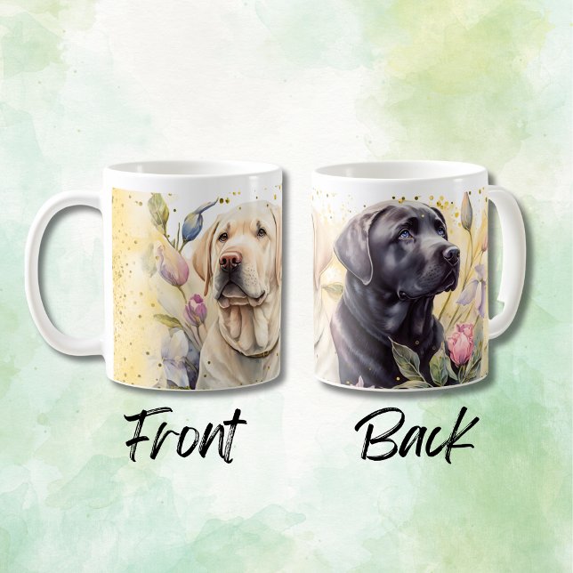 Yellow and Black Labrador Retrievers Coffee Mug (Creator Uploaded)