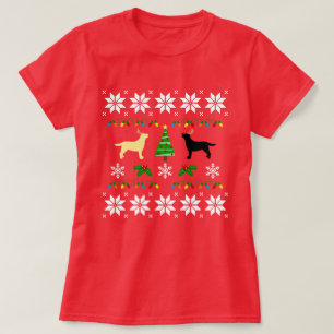 Yellow and Black Labrador Ugly Christmas  Tee
