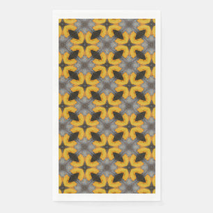 Yellow and Black Modern Hipster Napkin