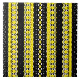 Yellow and Black Pattern Tile