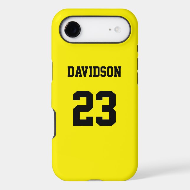 Yellow and Black Personalized Jersey Name Number (Back)