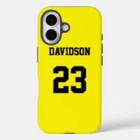 Yellow and Black Personalized Jersey Name Number