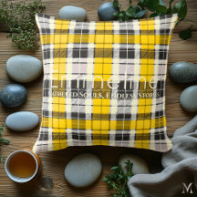 Yellow and Black Plaid | Custom Rustic Cozy Home 