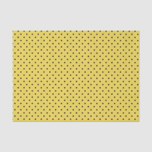 Yellow and Black Polka Dot Tissue Paper
