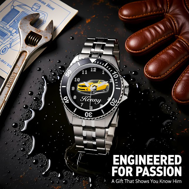 Yellow and black sports car watch (Creator Uploaded)