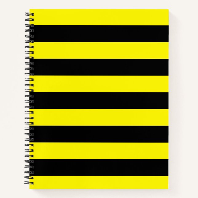 Yellow and Black Stripes Notebook (Front)