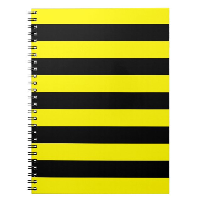 Yellow and Black Stripes Notebook (Front)