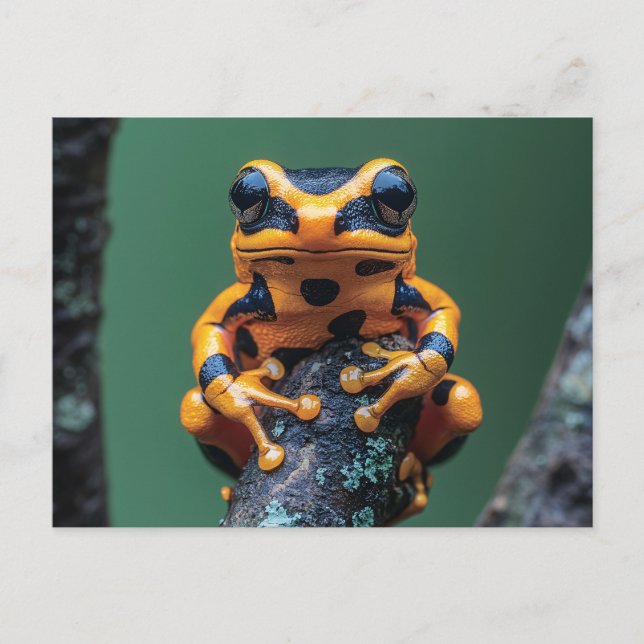 Yellow and Black Tree Frog Postcard (Front)