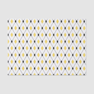 Yellow And Black Triangles  Tissue Paper