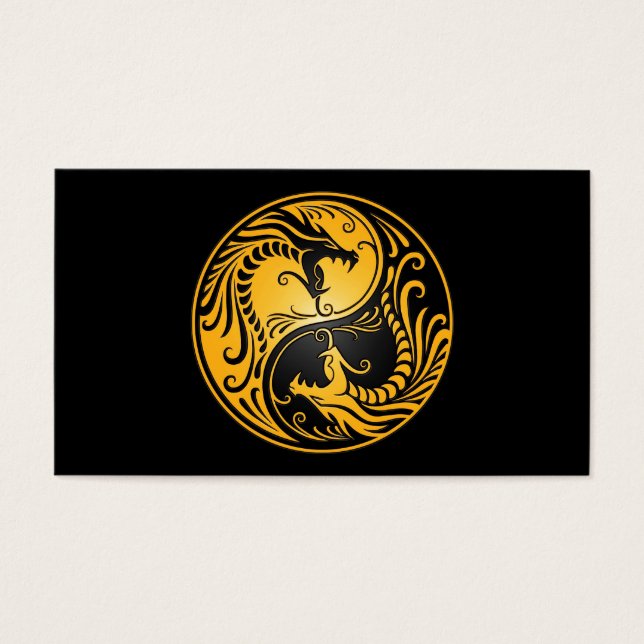 Yellow and Black Yin Yang Dragons (Front)