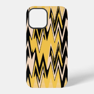 Yellow and Black Zigzag Abstract Chevron iPhone 12 Pro Case
