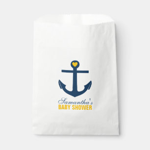 Yellow and Blue Anchor Favour Bag