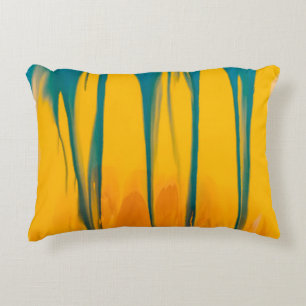 Yellow and blue apparel accent pillow
