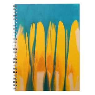 Yellow and blue apparel notebook