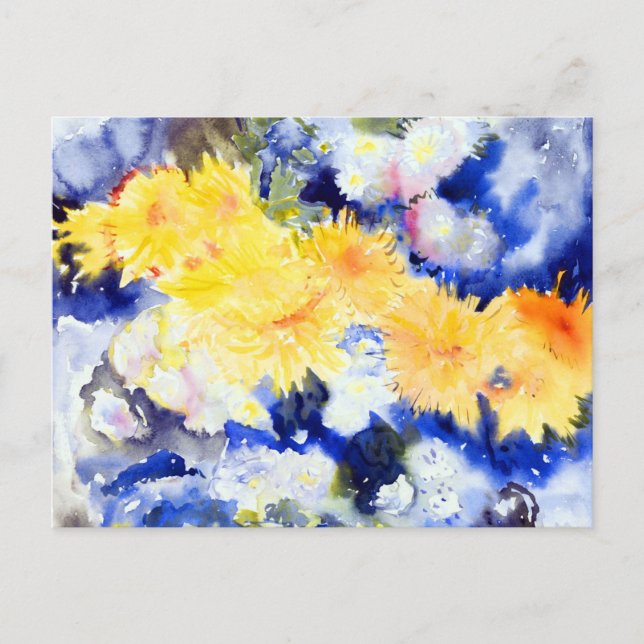 Yellow and blue by Charles Demuth Postcard (Front)