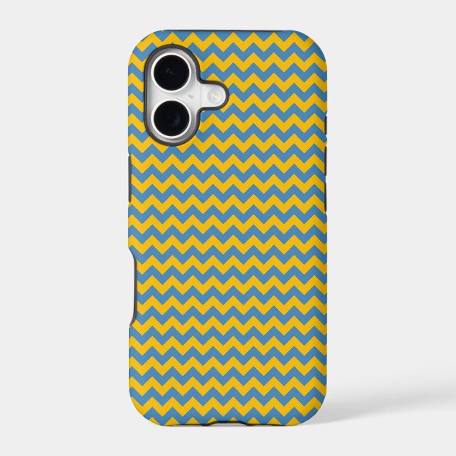 Yellow and Blue Chevron Zigzag Pattern (Back)