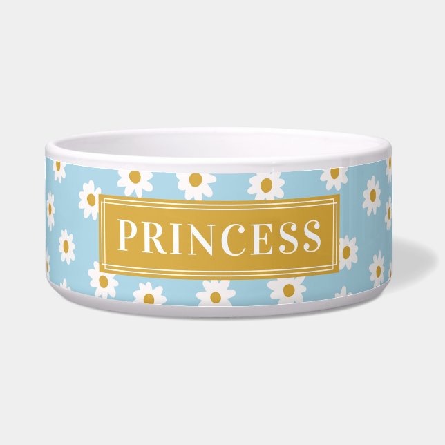 Yellow and Blue Daisies Custom Pet Name  (Front)