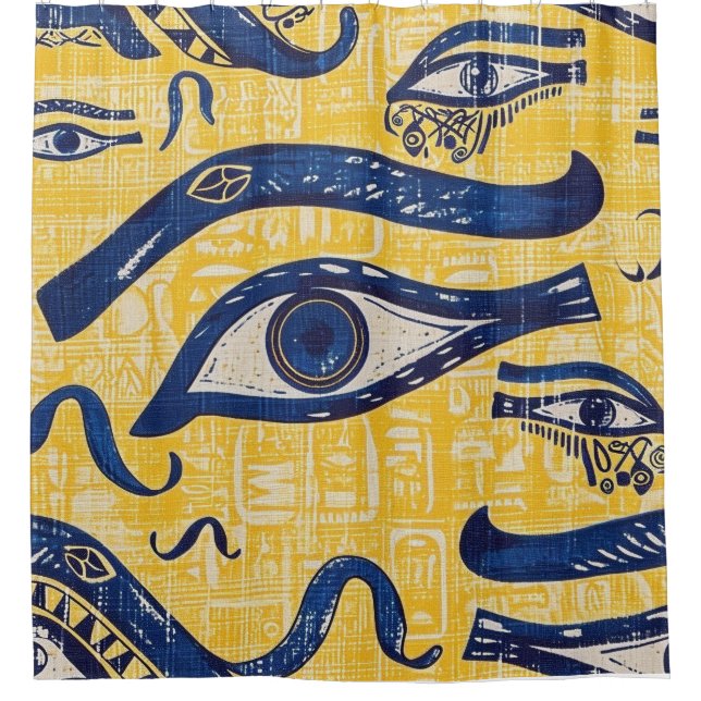 Yellow and Blue Egyptian Pattern - Eye of Horus (Front)