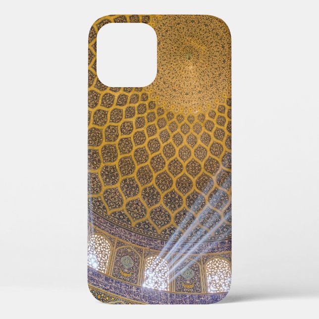 Yellow and blue floral textile Case-Mate iPhone case (Back)