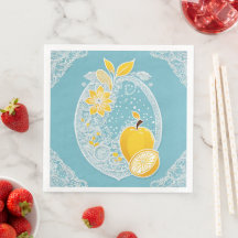 Yellow and blue fruit patterns AI art 