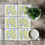 Yellow and blue lemon vines tile<br><div class="desc">blue and yellow, refreshing lemon vines, bright and colourful, simple, summer, summery, happy, food and drink, citrus fruit, lemons Immerse your space in the refreshing allure of the Mediterranean with our Yellow and Blue Lemon Vines Tile. This captivating tile showcases a harmonious blend of yellow and blue hues, reminiscent of...</div>