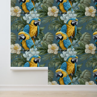 Yellow and Blue Macaws Wallpaper