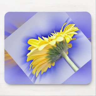 Yellow and blue mouse pad