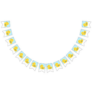 Yellow and Blue Rubber Ducky Bunting Flags