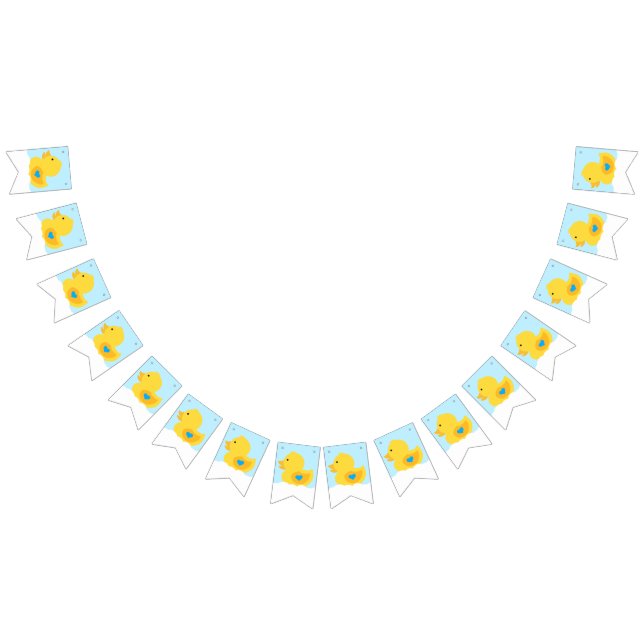 Yellow and Blue Rubber Ducky Bunting Flags (All)