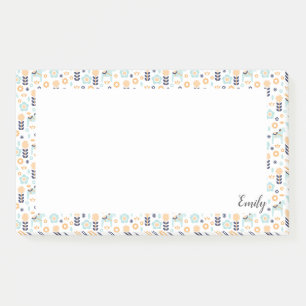 yellow and blue soft Scandinavian pattern Post-it Notes
