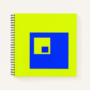 Yellow and blue squares notebook