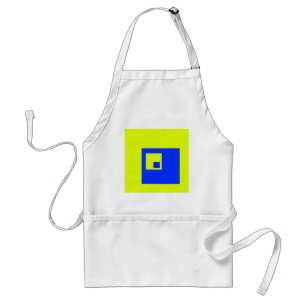 Yellow and blue squares standard apron