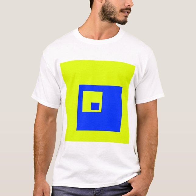 Yellow and blue squares T-Shirt (Front)