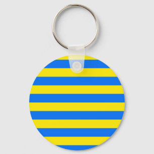 Yellow and Blue Stripes Keychain
