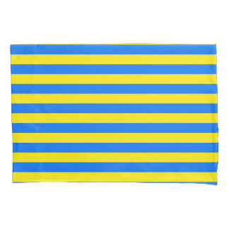Yellow and Blue Stripes Pillowcase