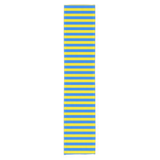 Yellow and Blue Stripes Short Table Runner