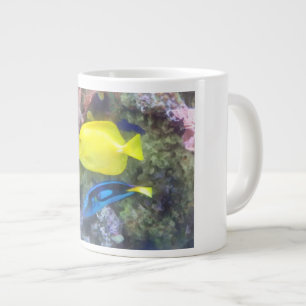Yellow and Blue Tang Fish Large Coffee Mug