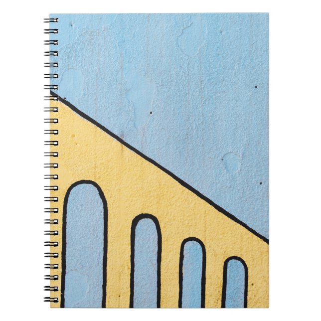 Yellow and blue wall décor notebook (Front)