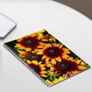 Yellow and Bronze Rudbeckias Floral Notebook