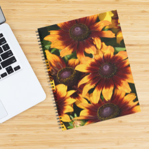 Yellow and Bronze Rudbeckias Floral Notebook
